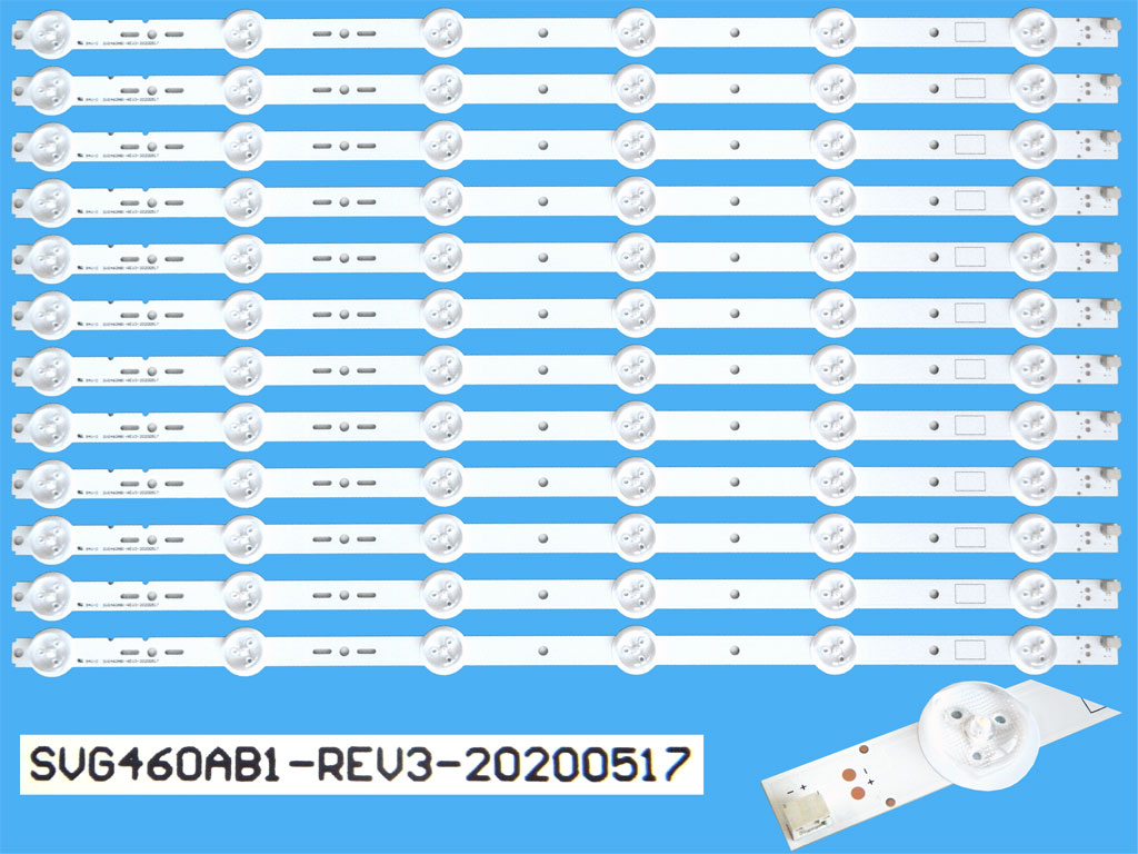 LED podsvit sada Sony náhrada celkem 12 pásků 450mm / D-LED BAR SVG460AB1-REV3