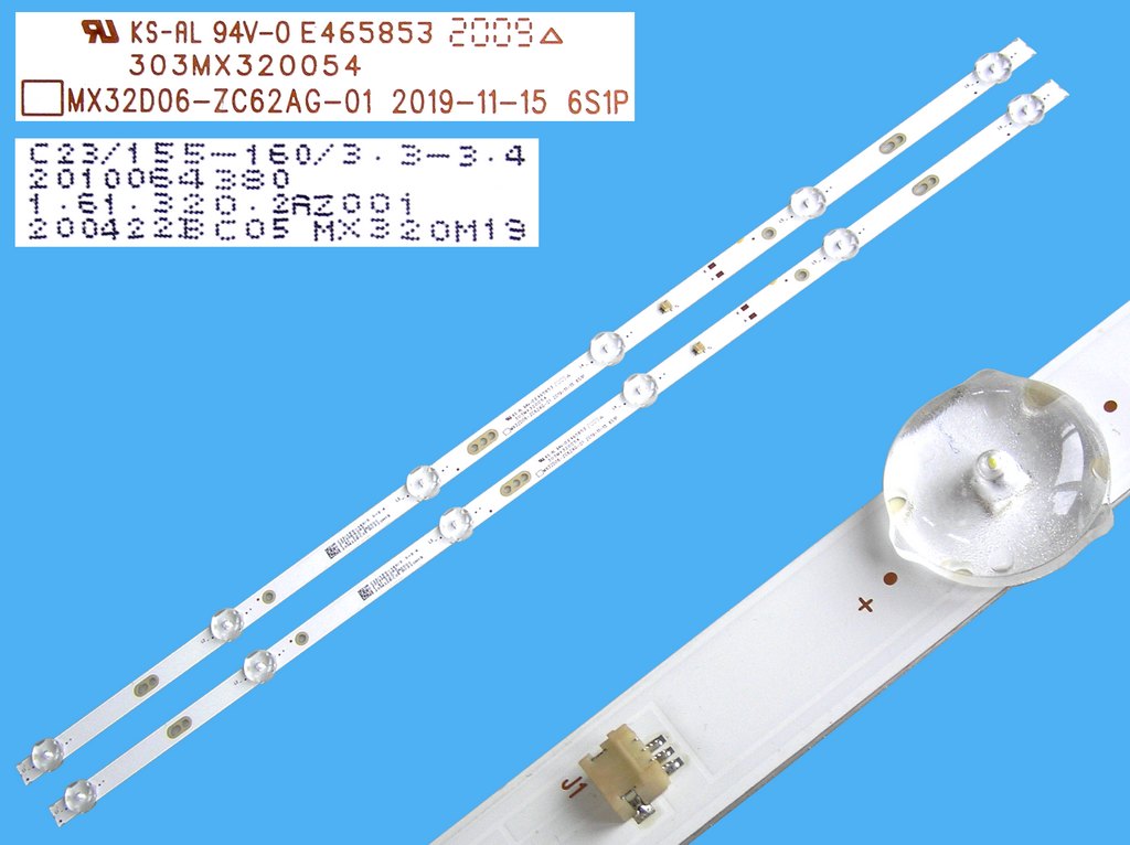 LED podsvit sada TV32" - H celkem 2 pásky 580mm / DLED TOTAL ARRAY  MX32D06-ZC62AG-01, 303MX320054, MX320M19
