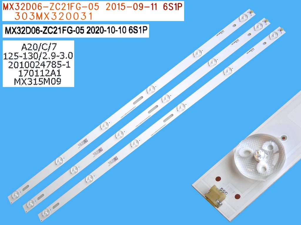 LED podsvit sada TV32" - N celkem 3 pásky 595mm / DLED TOTAL ARRAY  MX32D06-ZC21FG-05 / 303MX320031 / MX315M09