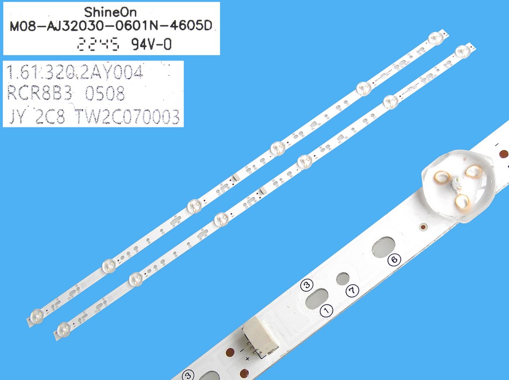 LED podsvit sada TV32" - T celkem 2 pásky 558mm / DLED TOTAL ARRAY M08-AJ32030-0601N-4605D / JY 2C8 TW2C070003