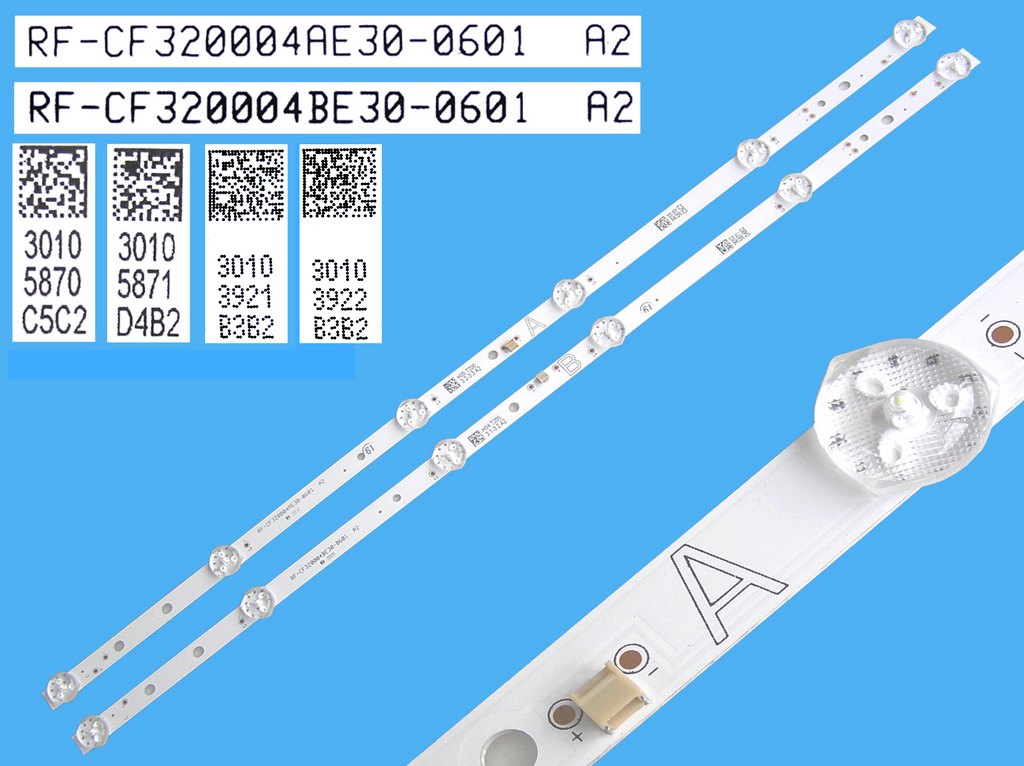 LED podsvit sada Vestel 32 CF320004 celkem 2 pásky 550mm / DLED TOTAL ARRAY RF-CF32004AE30-0601A2 + RF-CF32004BE30-0601A2 / 30105870 + 30105871 nebo 30103921 + 30103922