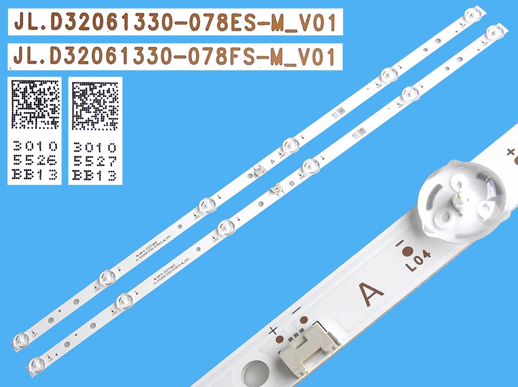 LED podsvit sada Vestel 32 D32061330 celkem 2 pásky 550mm / DLED TOTAL ARRAY 23687034 JL.D32061330-078ES-M + JL.D32061330-078FS / 30105526 + 30105527 / 30105523 + 30105525