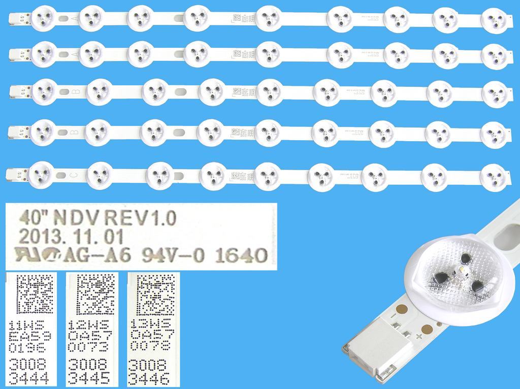 LED podsvit sada vestel 23285152 celkem 5 pásků 355mm / D-LED BAR. 40"BMS DLED DMP N5.5 / 30083444 + 30083445 + 30083446