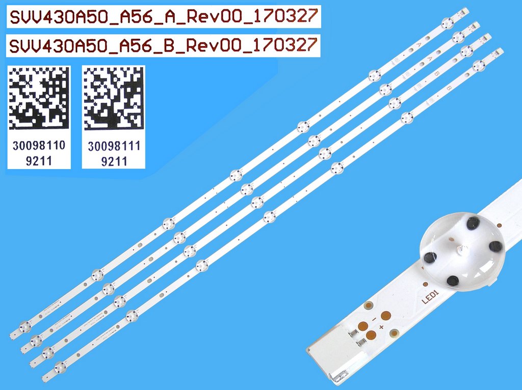 LED podsvit sada vestel 23473027 celkem 4 pásky 817mm / D-LED BAR. VESTEL 43"FHD SVV430A50_A56 / 30098110 + 30099111