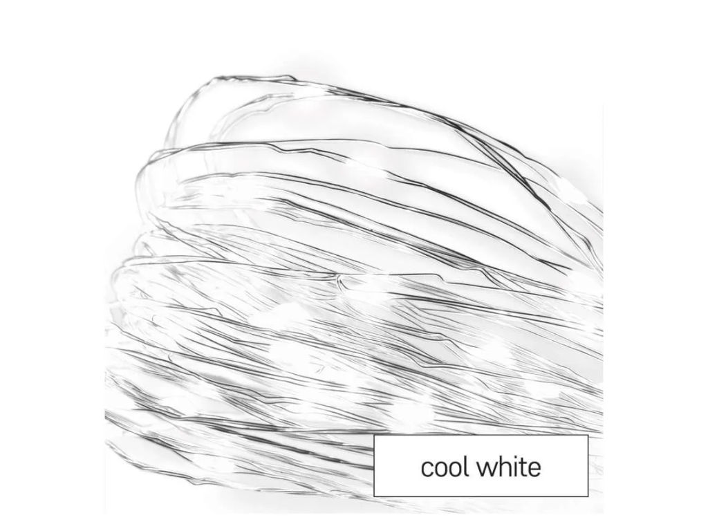 LED vánoční nano řetěz, 1,9 m, 2x AA, vnitřní, studená bílá, časovač