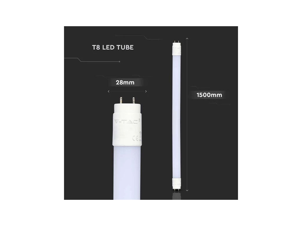 LED zářivka lineární T8 20W 2100lm 6500K 150cm V-TAC VT-1577