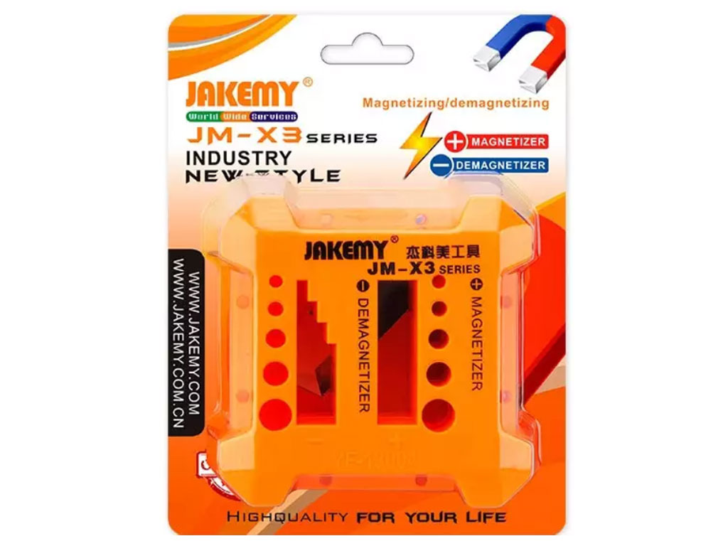 Magnetizér a demagnetizér na šroubováky a bity JAKEMY JM-X3 5–11 mm