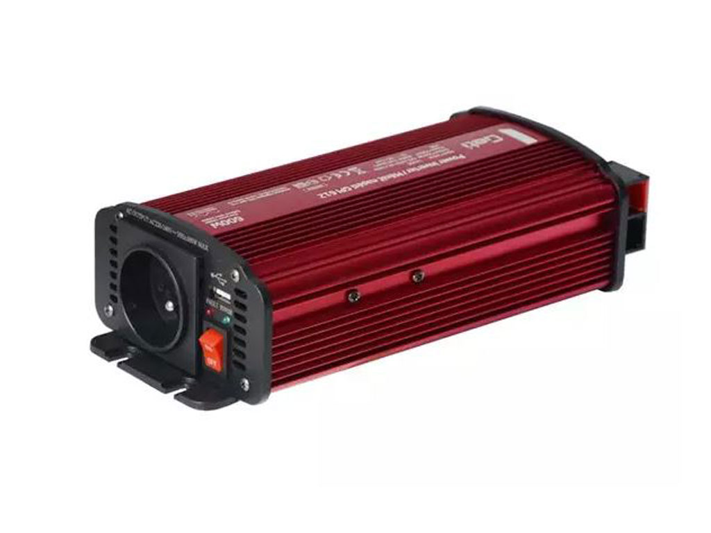 Měnič napětí 12V / 230V 600W + USB Geti GPI 612