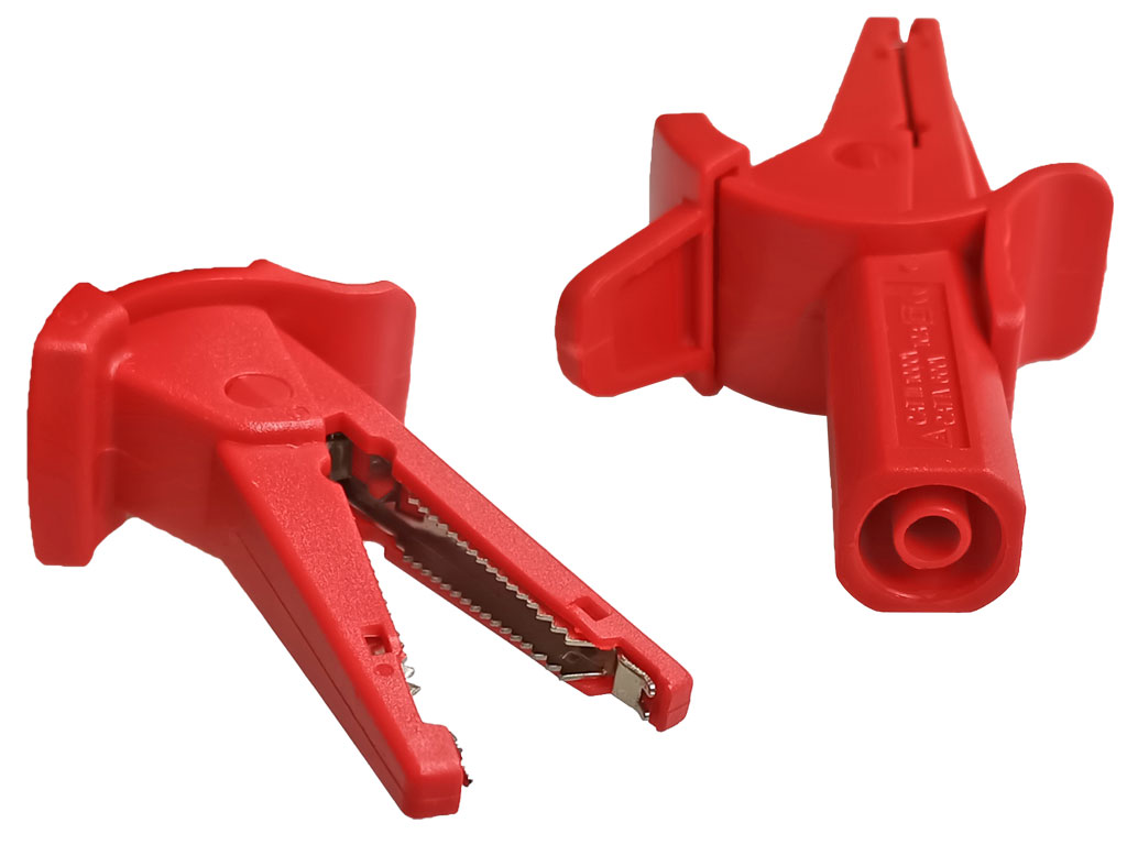 Měřicí krokosvorka černá + červená, sada 2ks, PEAKTECH