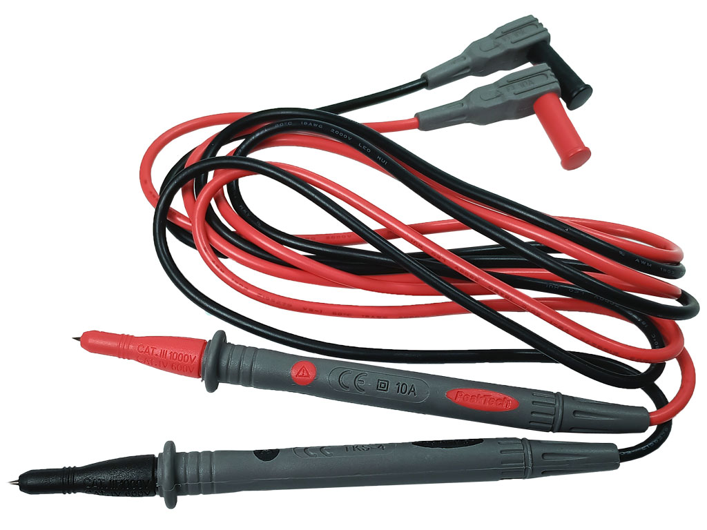 Měřicí šňůry banánek - hrot,  sada 2ks,  PeakTech TKS4 1000V/10A CAT III délka 120cm