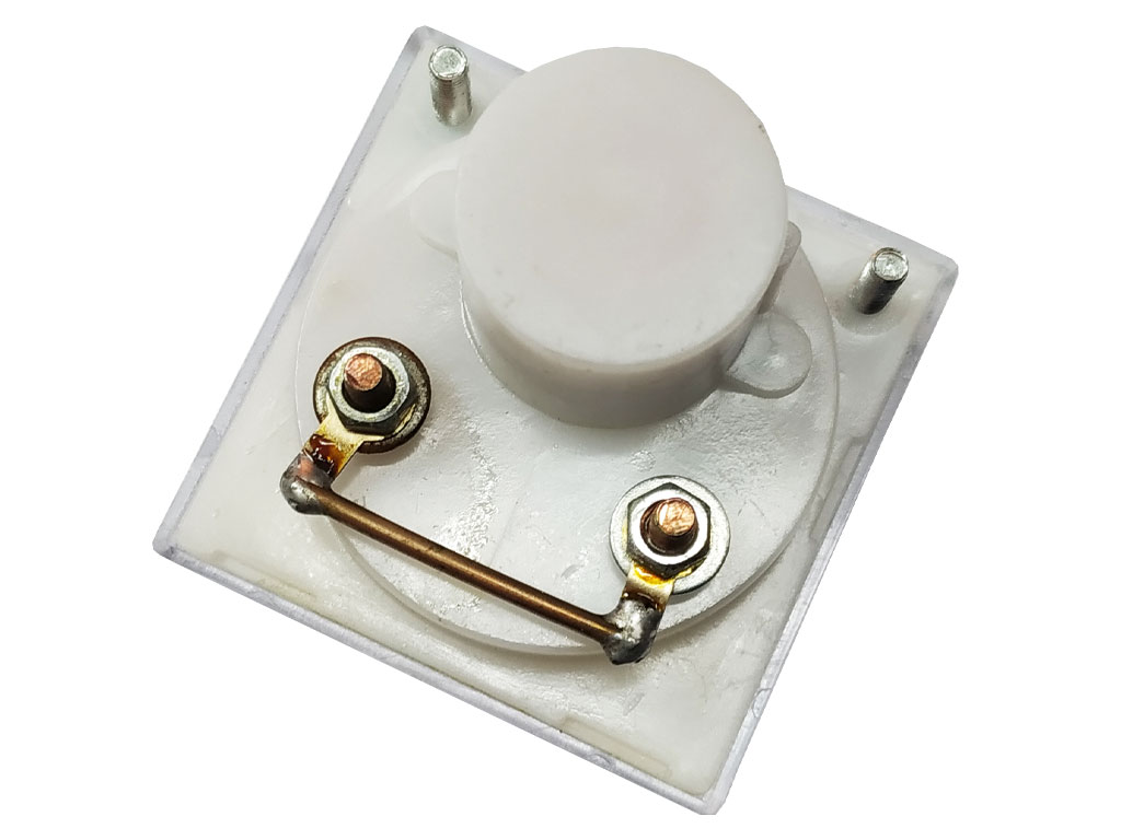 Měřidlo analogové panelové 10A DC 45 x 45mm, s bočníkem