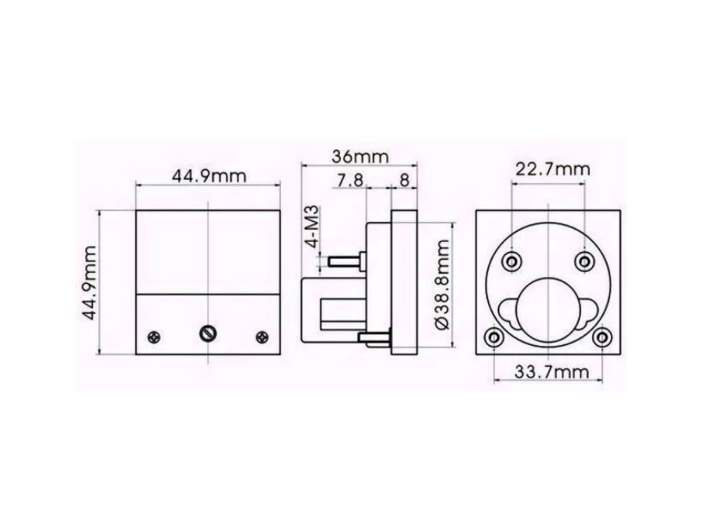 Měřidlo analogové panelové 10A DC 45 x 45mm, s bočníkem