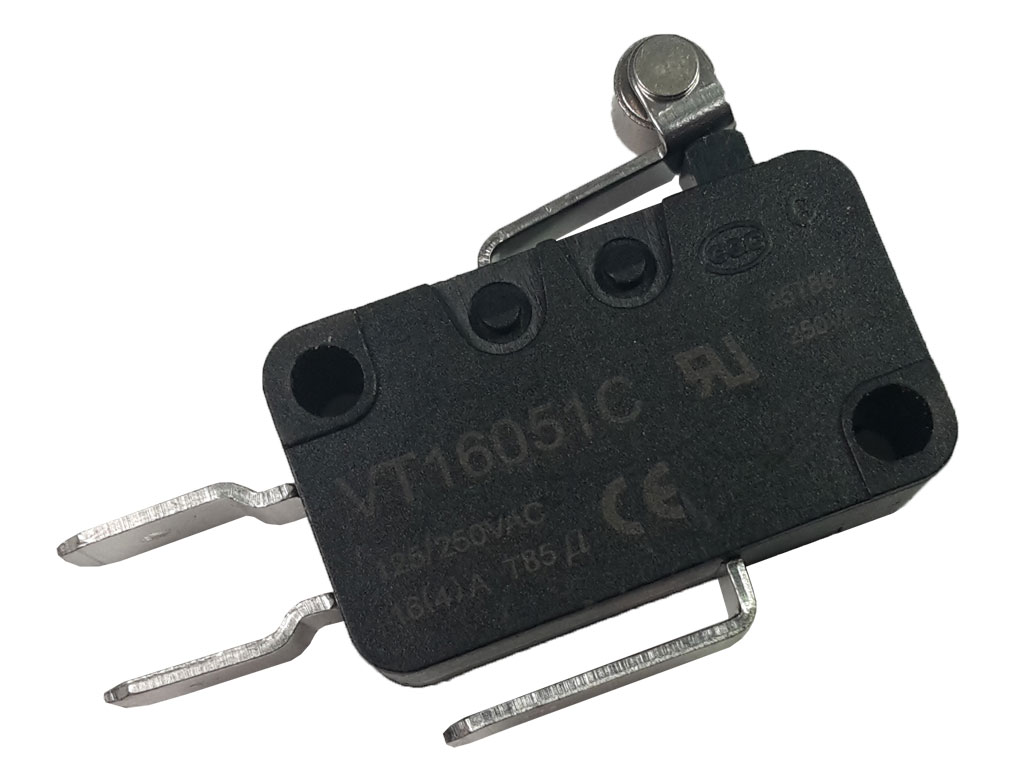 Mikrospínač VT16051C s kladkou 12mm