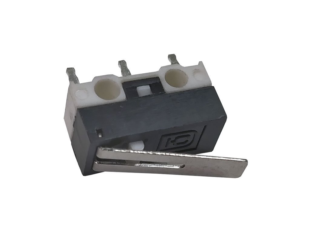 Mikrospínač do plošného spoje DM-03S01P, s páčkou 14mm 
