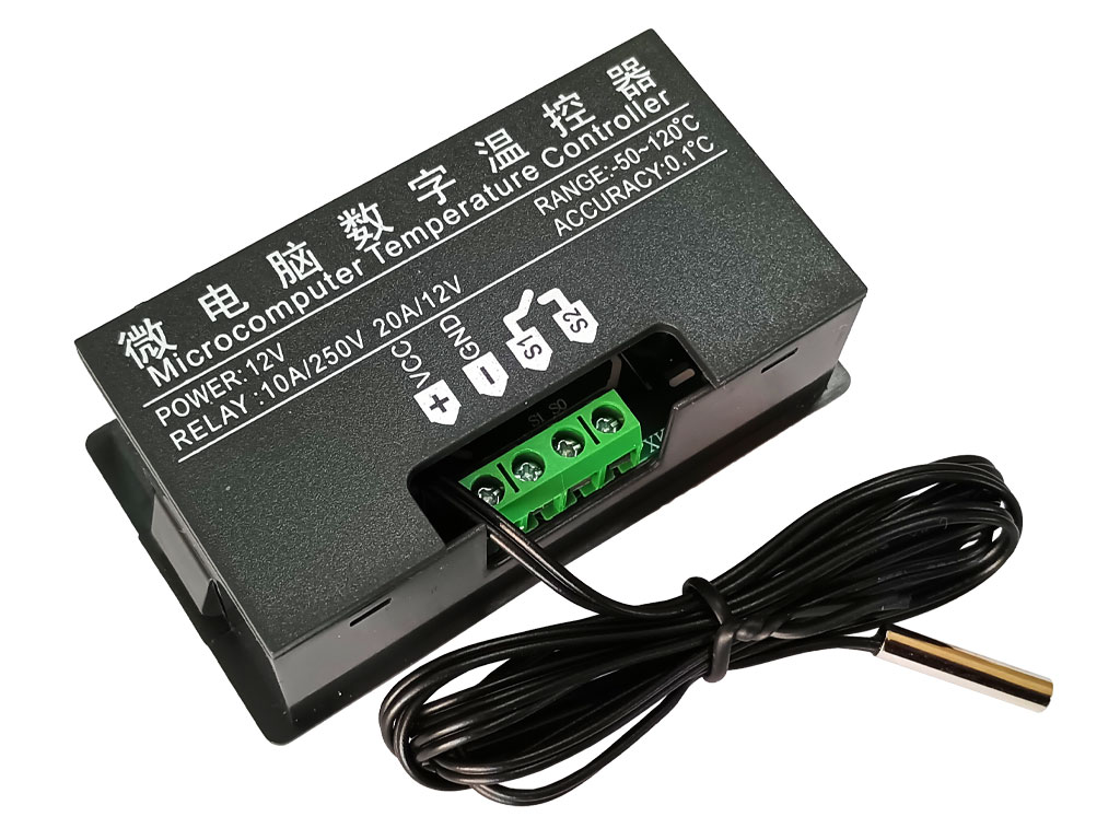 Modul digitální termostat W3230 panelový -55°C  /  +120°C napájení 12V