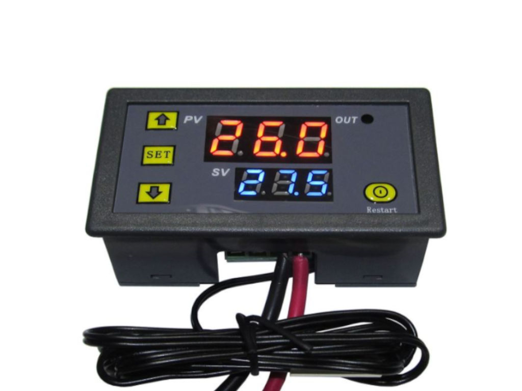 Modul digitální termostat W3230 panelový -55°C  /  +120°C napájení 24V