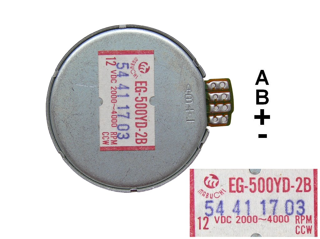 Motor magnetofonu 12V  CCW levotočivý Mabuchi EG-500YD-2B dvourychlostní