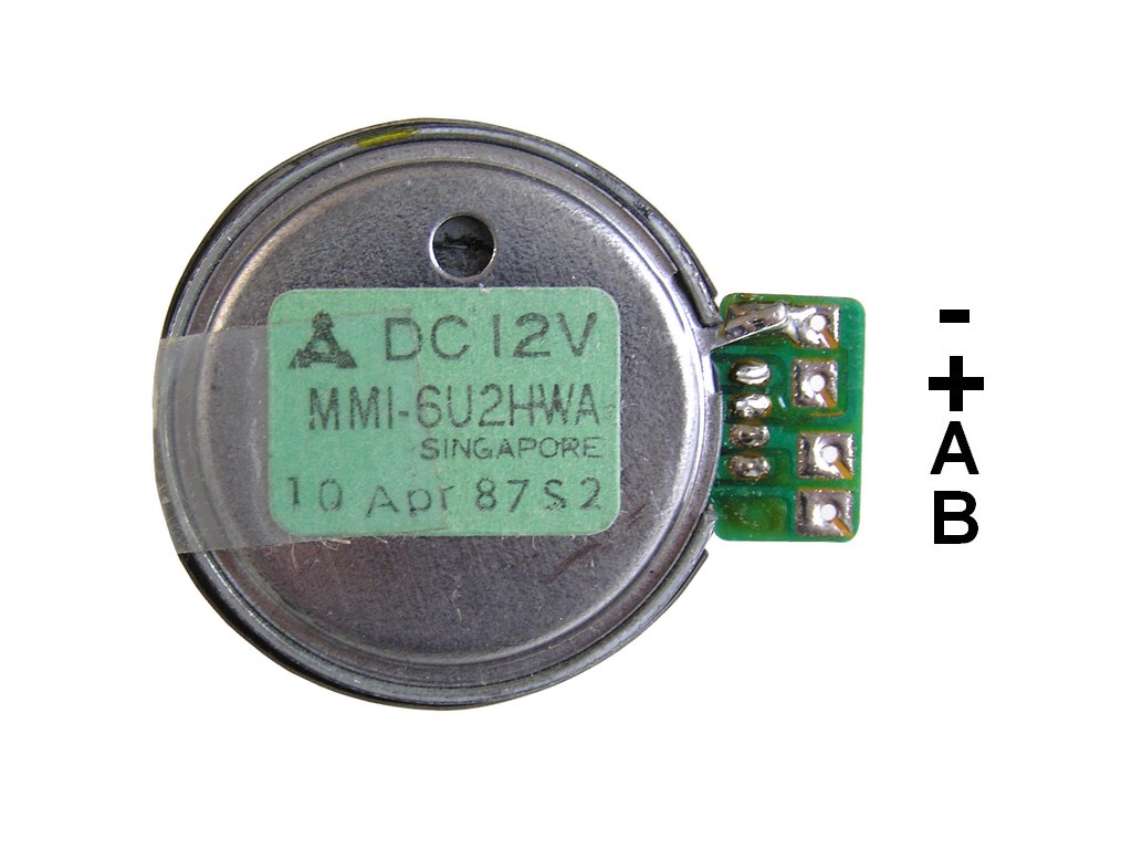 Motor magnetofonu 12V  CCW levotočivý Mitsumi MMI-6U2HWA dvourychlostní