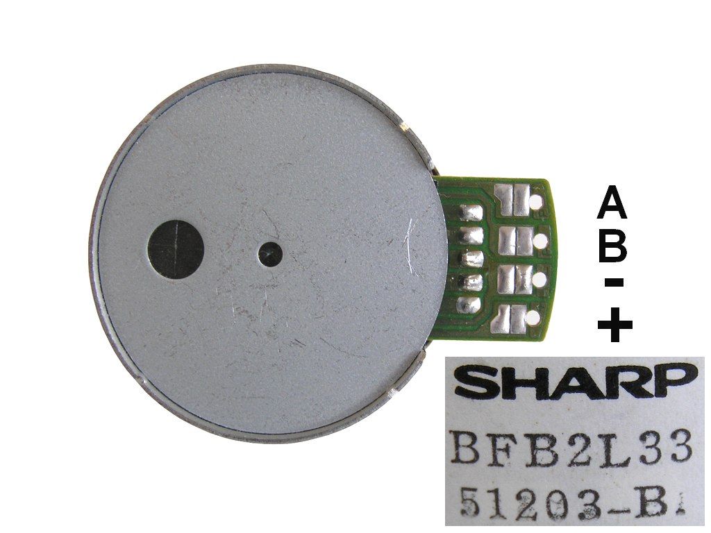 Motor magnetofonu 12V  CCW levotočivý velký Sankyo  BFB2L33 dvourychlostní