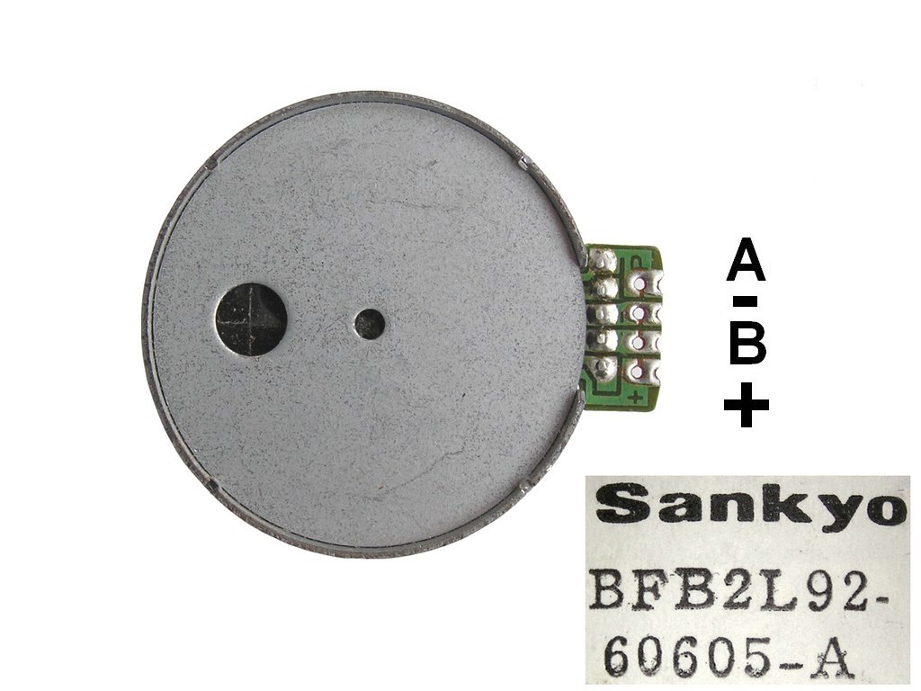 Motor magnetofonu 12V  CCW levotočivý velký Sankyo  BFB2L92 dvourychlostní