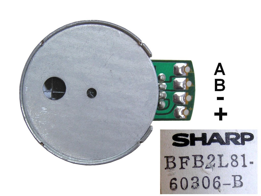 Motor magnetofonu 12V  CCW levotočivý velký Sharp  BFB2L81 dvourychlostní