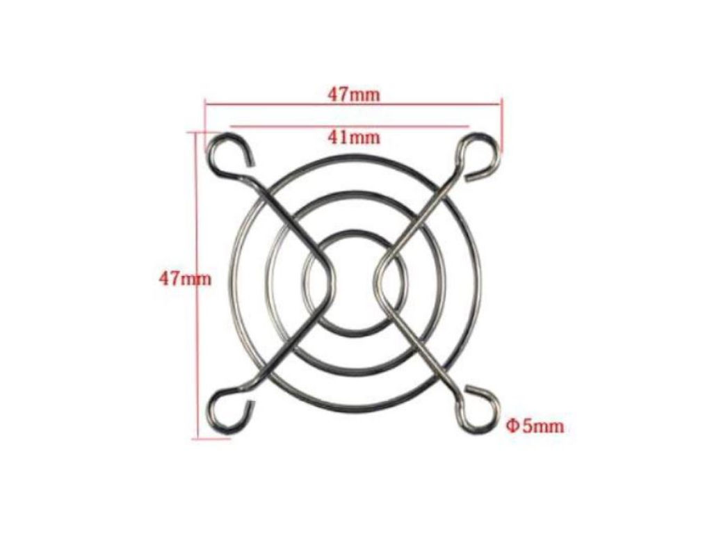 Mřížka ventilátoru, kovová 50 x 50 mm, FG-05