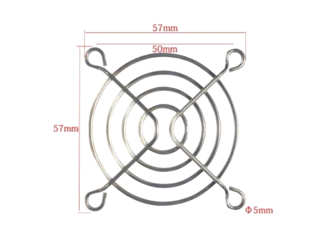 Mřížka ventilátoru, kovová 60 x 60 mm, FG-06
