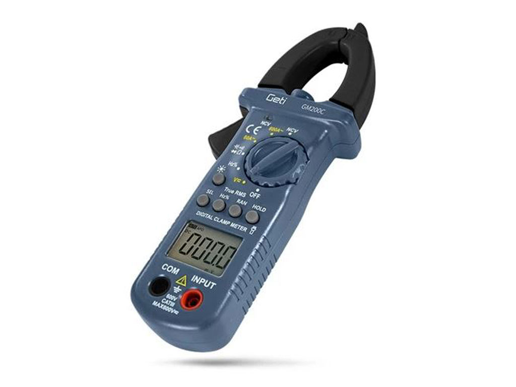 Multimetr klešťový GETI GM200C