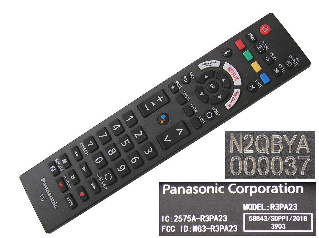 N2QBYA000037 Dálkový ovladač PANASONIC originální model R3PA23