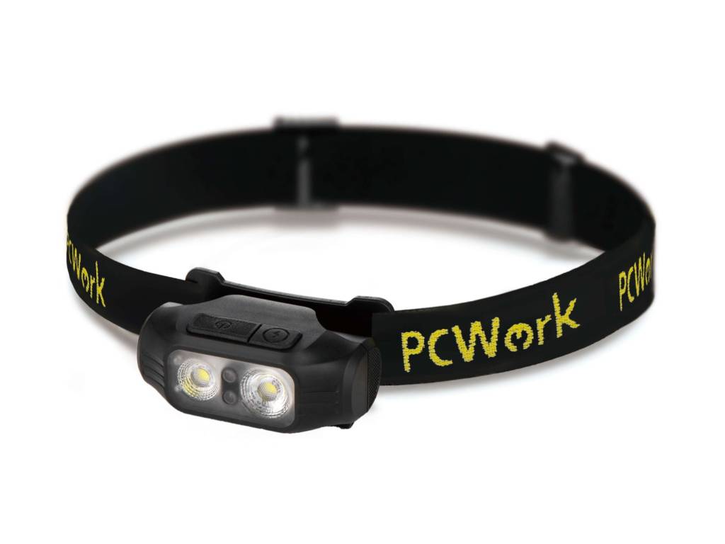 Nabíjecí LED čelovka PCW12A 200 lm – hybridní napájení, nabíjení USB-C, IPX5