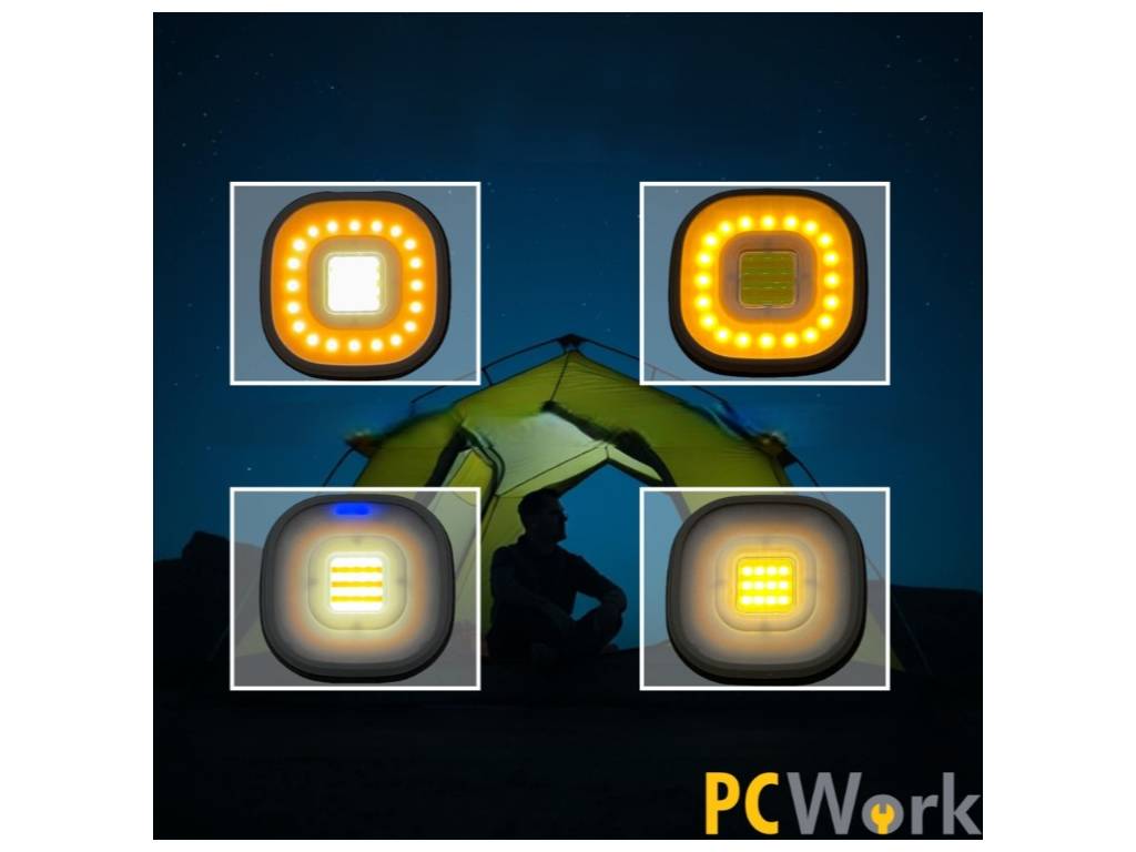 Nabíjecí LED kempingová svítilna PCW12J 450 lm s powerbankou, USB-C, IPX4