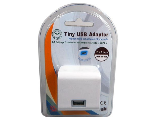 Nabíječka USB univerzální USB 5V / 2,4A bílá DC-08