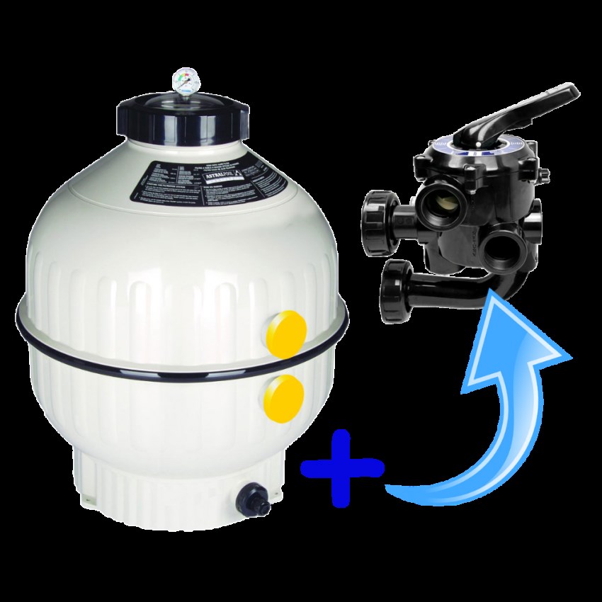 Nádoba filtrační CANTABRIC D 750,  21m3/hod,      2", pro boční ventil