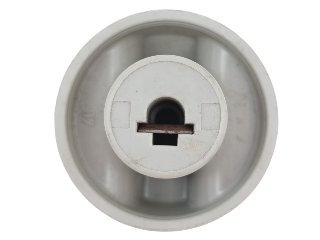 Náhradní knoflík ke sporáku, univerzální ovládací knoflík šedý, oientace ukazatele k hřídely D-