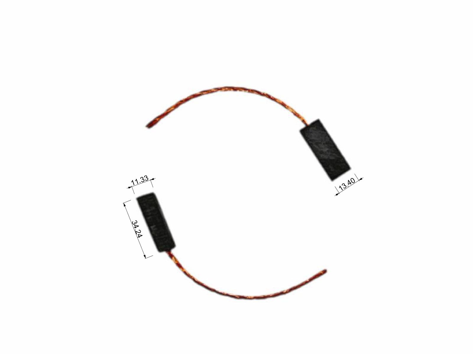 Náhradní uhlíky podle rozměrů 3 x 4 x 10mm, sada 2ks, uhlíky pro elektromotory ručního nářadí