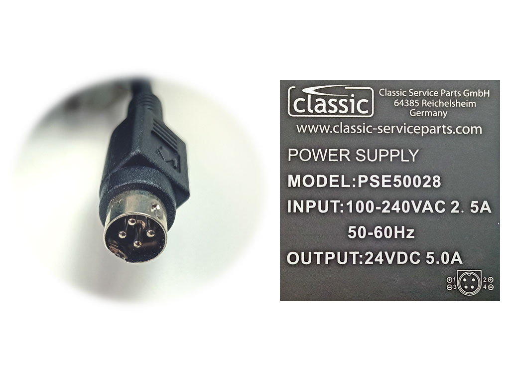 Napaječ k TV LCD  24V / 5.00A EDAC EA11203B (náhradní napájecí zdroj) 4 pin