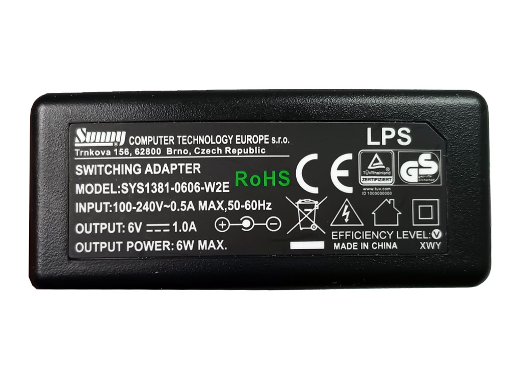 Napaječ univerzální impulzní 6V / 2.0A, konektor 5.5x2.1mm