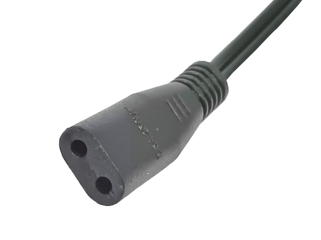 Napájecí kabel k holícímu strojku Braun, Philips, 1.8m černý kroucený 