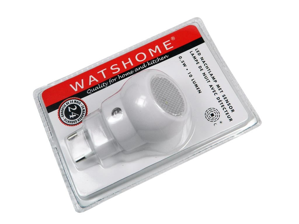 Noční LED světlo WATSHOME s fotosenzorem do zásuvky 