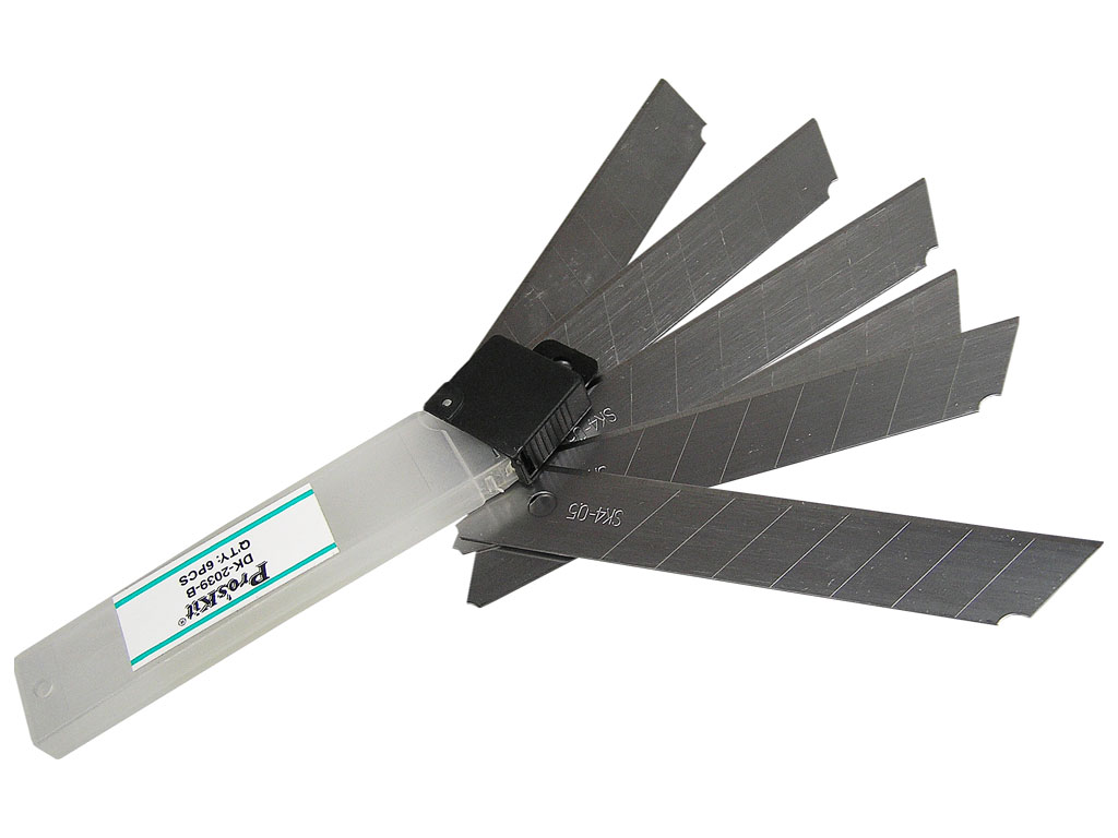 Odlamovací / lámací nůž - náhradní čepele sada 10 ks  DK-2039-B10