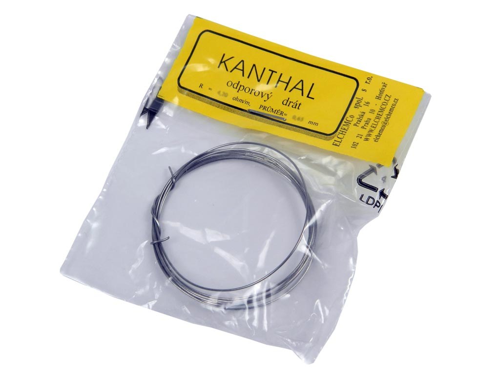 Odporový drát  KANTHAL  R=20,81 ohm/m, plochý 0,7 x 0,1mm 
