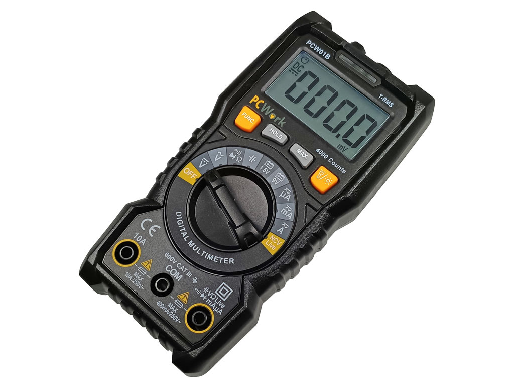 PCW01B digitální multimetr True RMS, automatická volba rozsahů (Auto Range)