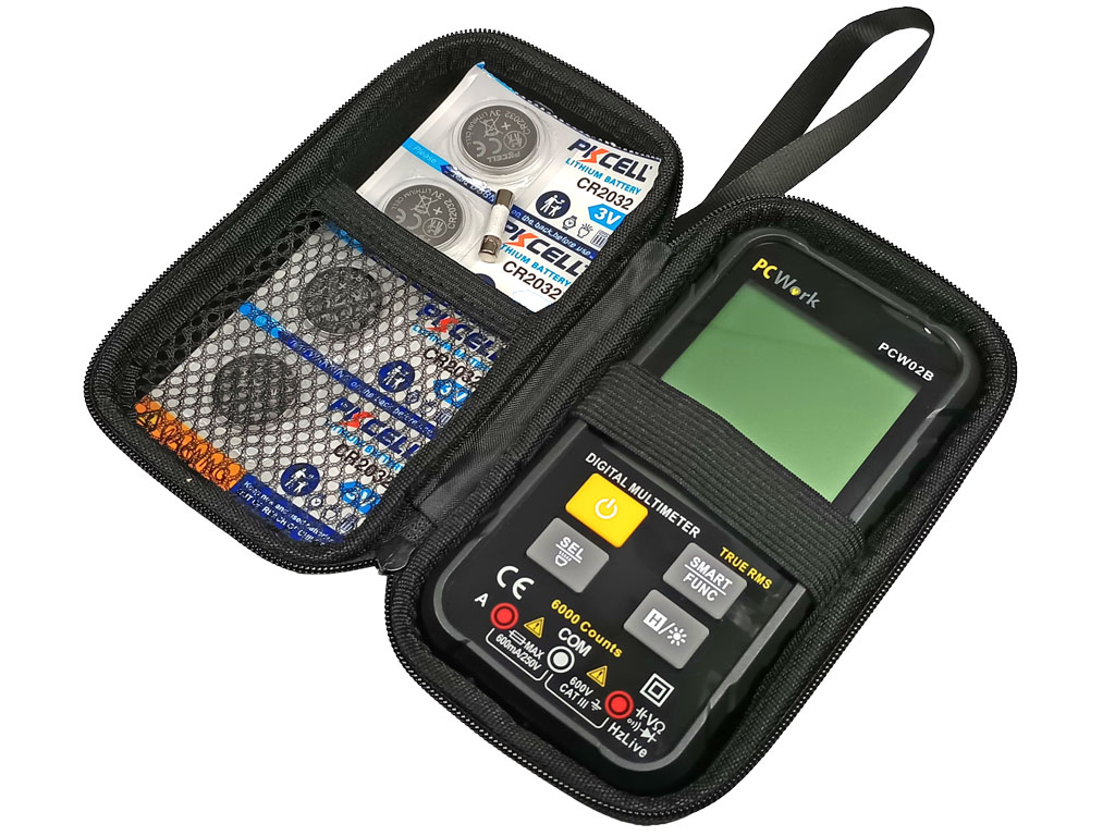 PCW02B smart, digitální multimetr, automatická volba rozsahů (auto range), True RMS, 6000 counts, NCV, CAT III 600 V
