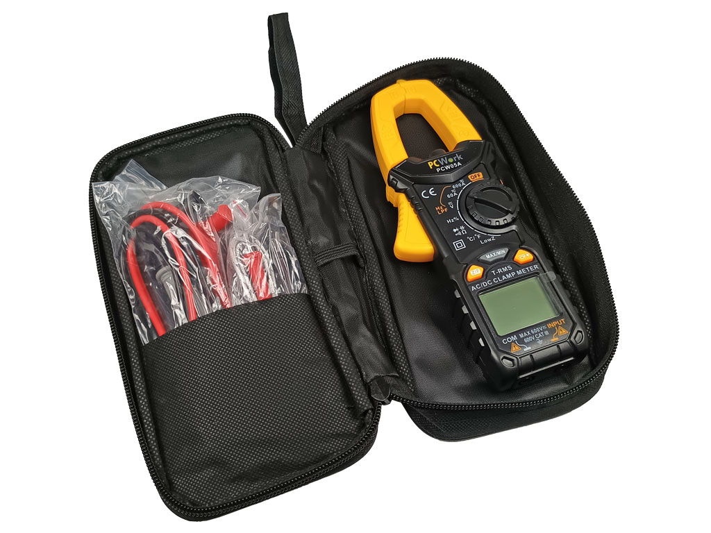 PCW05A digitální klešťový multimetr 600 A True RMS, 6000 counts, AC/DC, NCV