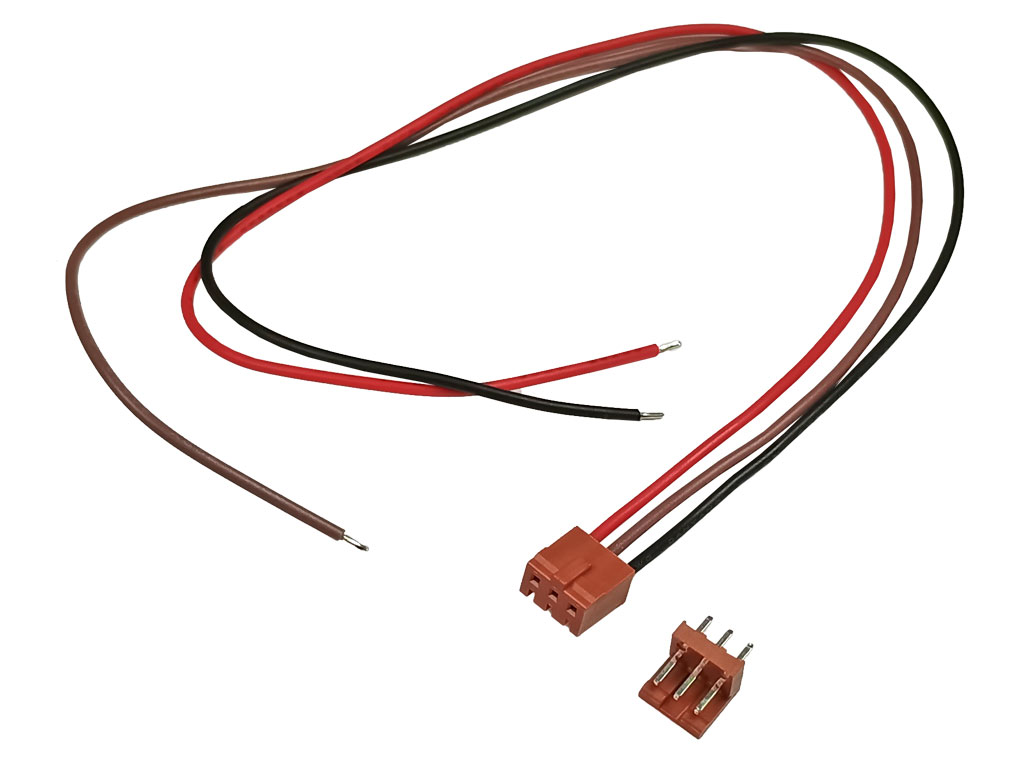 PS 25/3G Konektor male přímý + female s kabelem 25cm, 3PIN, platinové kontakty