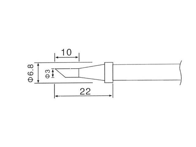 Pájecí hrot C1-3 pr. 0.3mm (ZD-30C, ZD-99, ZD99, ZD-8906, ZD-8906L)