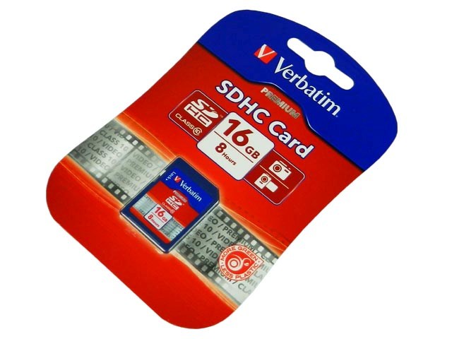 Paměťová karta SDHC 16GB VERBATIM  / SD karta 16GB Class10