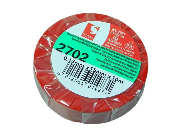 Páska izolační SCAPA2702-15 červená (rudá) šířka 15mm