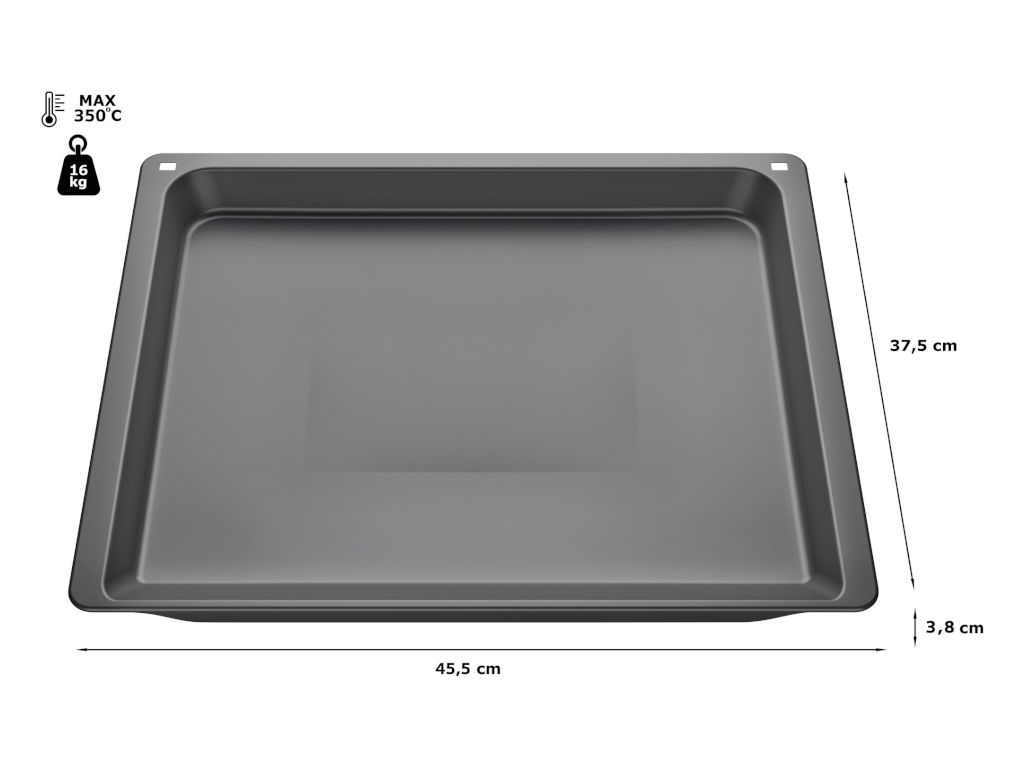 Plech na pečení 45.5 x 37.5 x 4.0 cm hluboký, 11029049 BOSCH / SIEMENS, originál