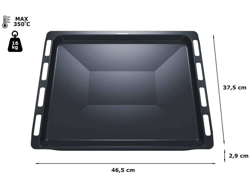 Plech na pečení 46.5 x 37.5 x 2.9 cm smaltovaný, mělký 00742585 BOSCH / SIEMENS